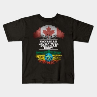 Canadian Grown With Ethiopian Roots - Gift for Ethiopian With Roots From Ethiopia Kids T-Shirt